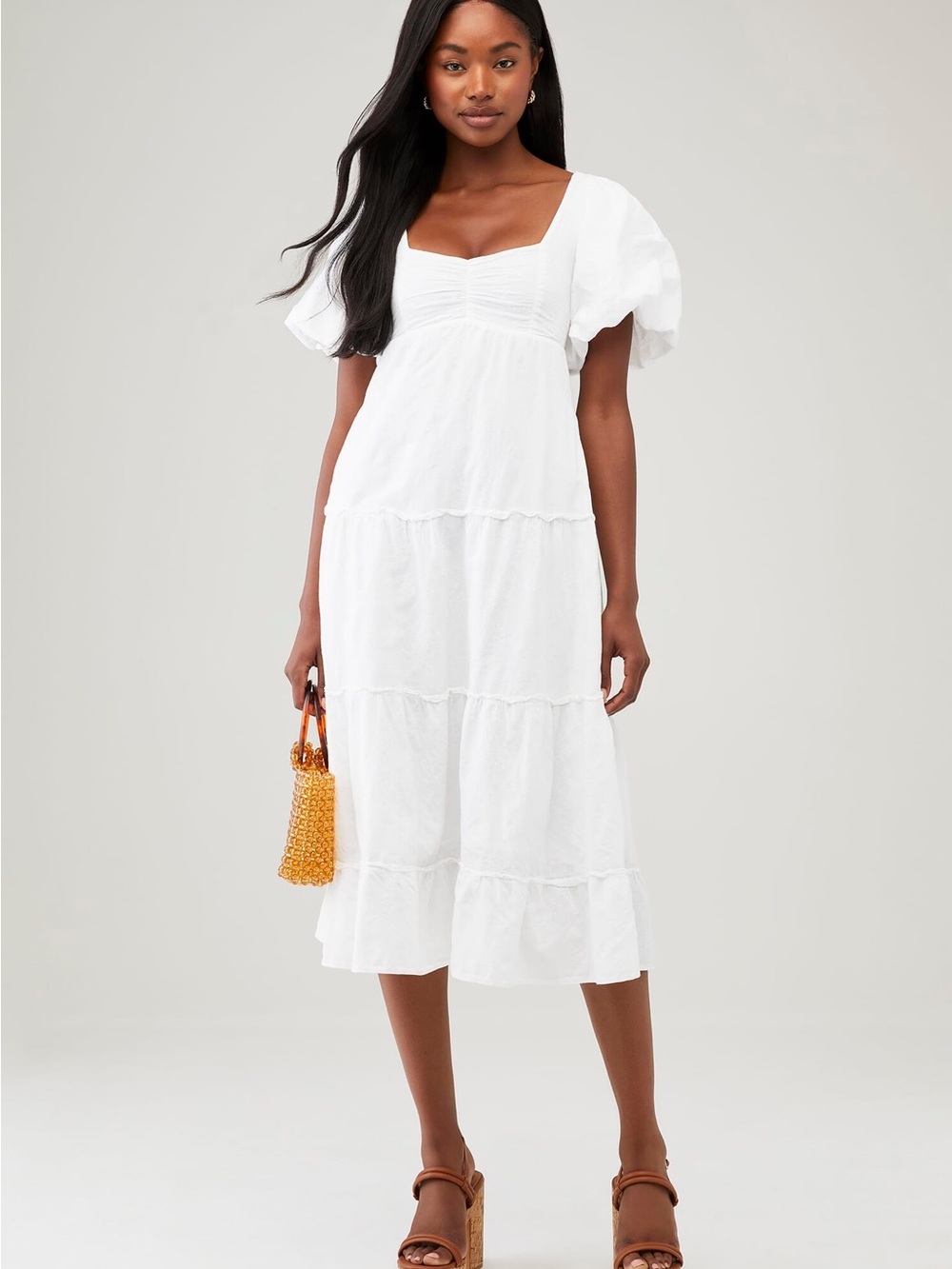 🤍 Show Me Your Mumu Odette Midi Dress White Size Small Boho Cottagecore Dress